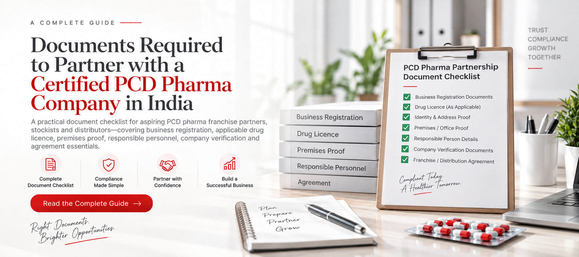 Documents required to partner with a PCD pharma company in India