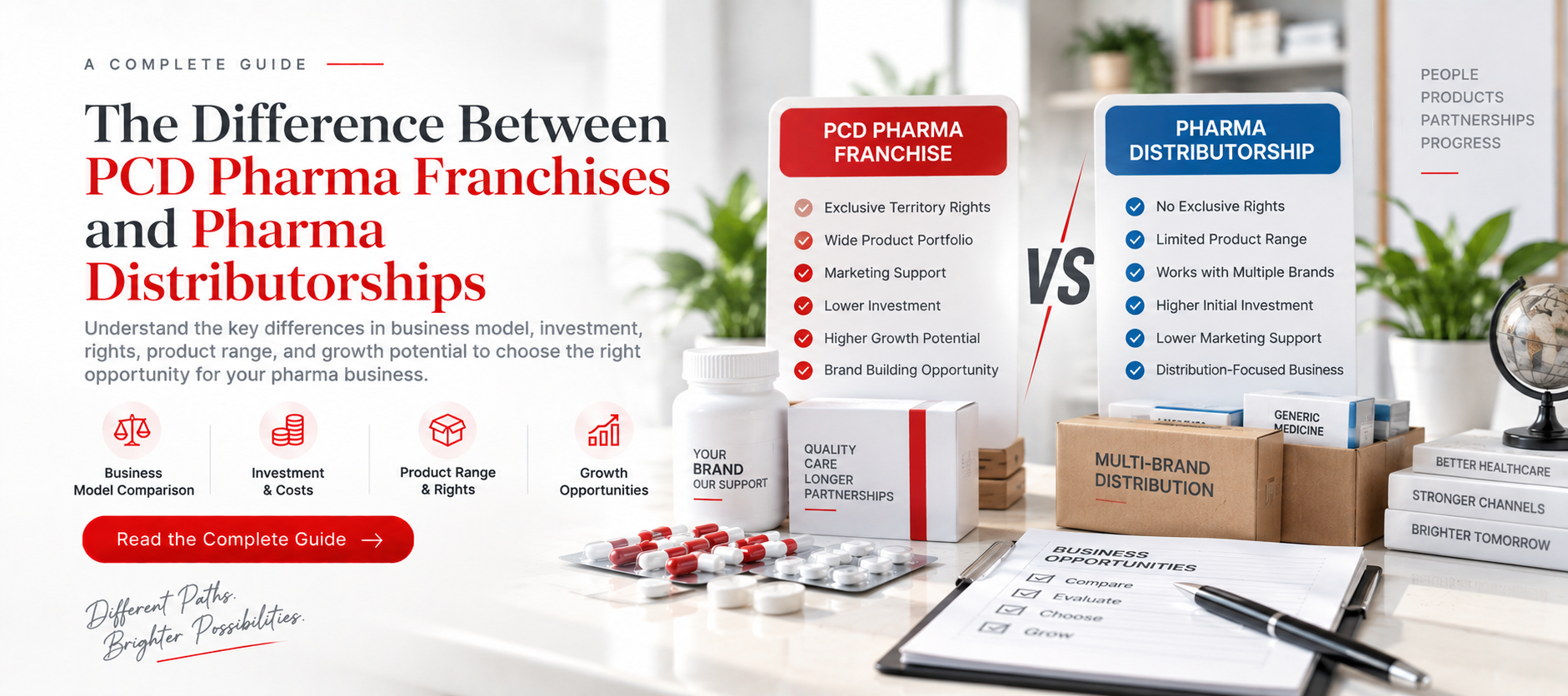Difference between PCD pharma franchise and pharma distributorship in India